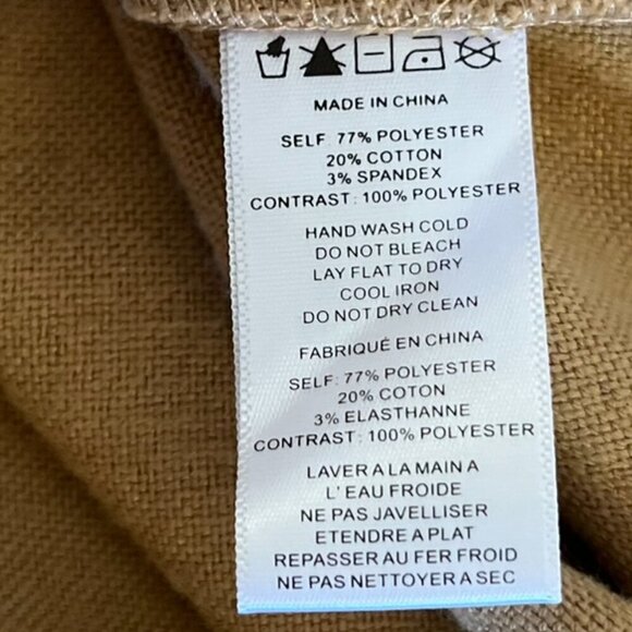 Paper Crane Woman's Tan Farm-House Sherpa Collar Outdoor Jacket Sz Lr - Picture 8 of 9